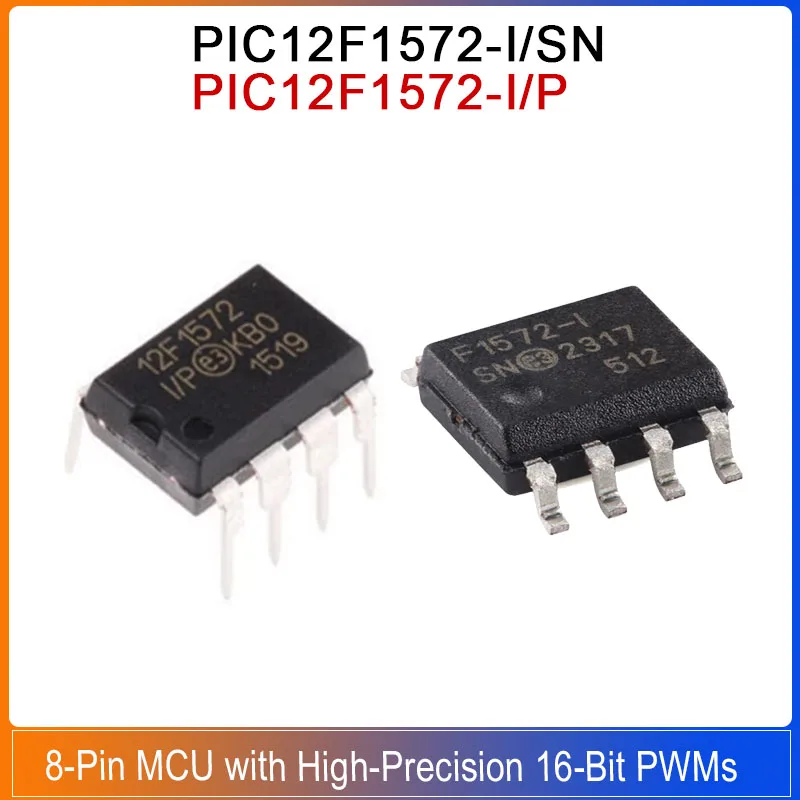 1/5/20PCS PIC12F1572-I/SN PIC12F1572-I/P SOP-8/DIP-8 PIC12F1572 PIC12F 1572- 8-Pin MCU with High-Precision 16-Bit PWMs
1/5/20PCS PIC12F1572-I/SN PIC12F1572-I/P SOP-8/DIP-8 PIC12F1572 PIC12F 1572- 8-Pin MCU with High-Precision 16-Bit PWMs