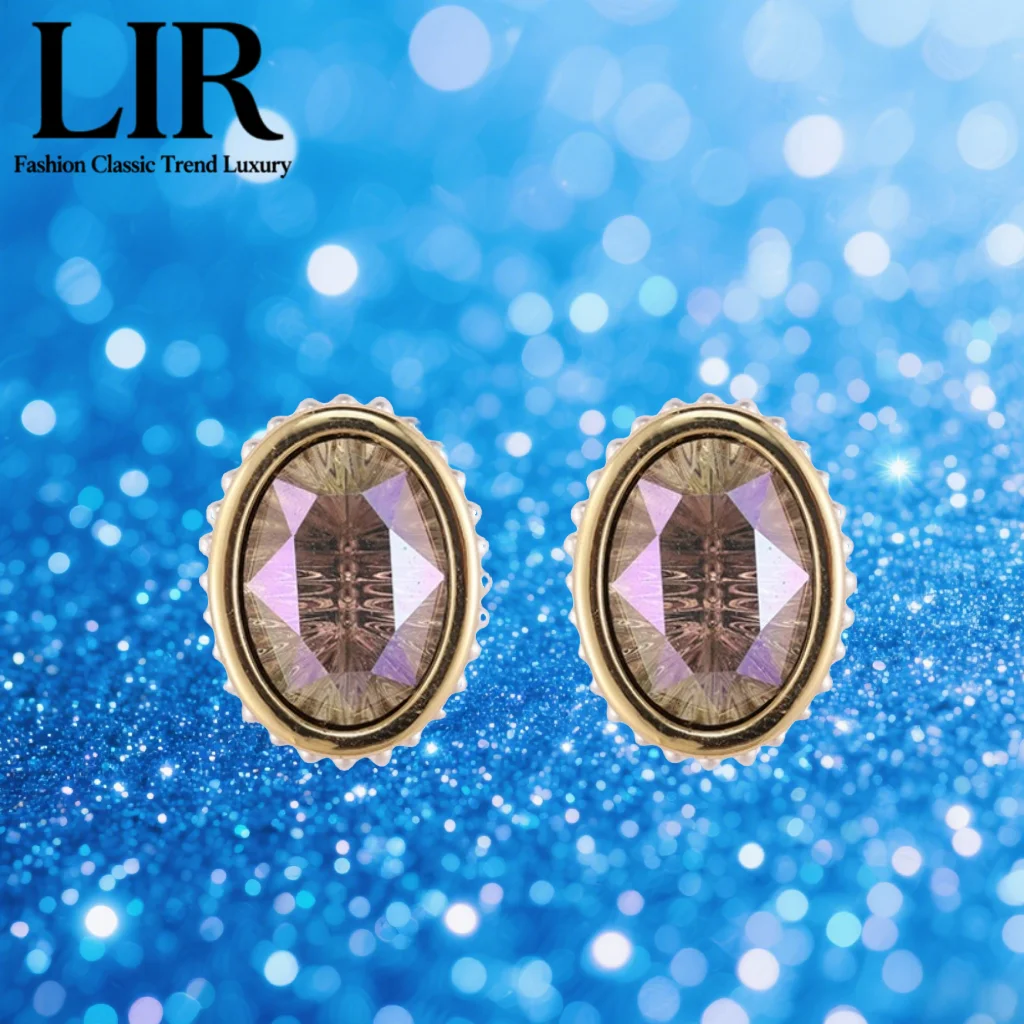 LIR Fashion Geometric Earrings, Pearl Inlaid, High Purity Glass Cut, Iridescent Shine,
LIR Fashion Geometric Earrings, Pearl Inlaid, High Purity Glass Cut, Iridescent Shine,