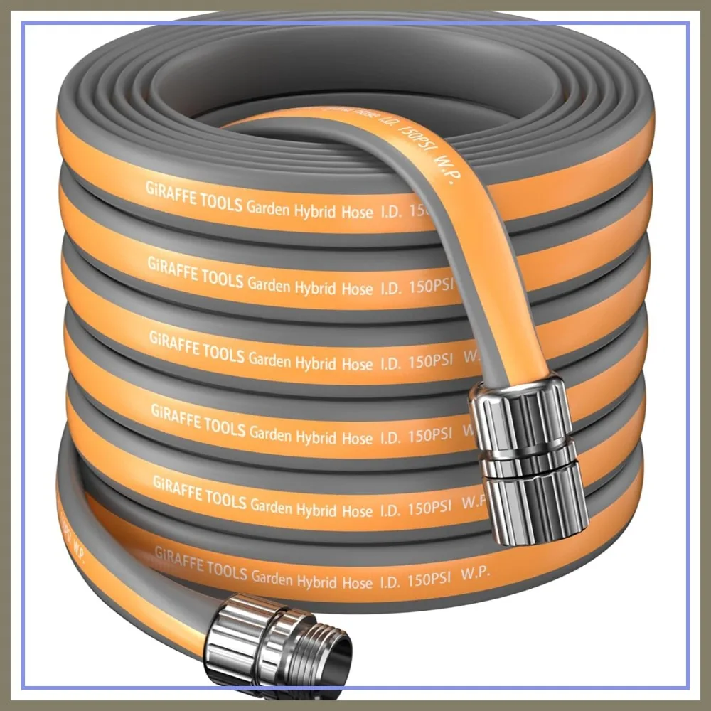100FT 5/8" Lightweight Lay Flat Garden Hose, No-Kink Flexible Water Hose with Aluminum Fittings, Customizable Length for Yard
100FT 5/8" Lightweight Lay Flat Garden Hose, No-Kink Flexible Water Hose with Aluminum Fittings, Customizable Length for Yard