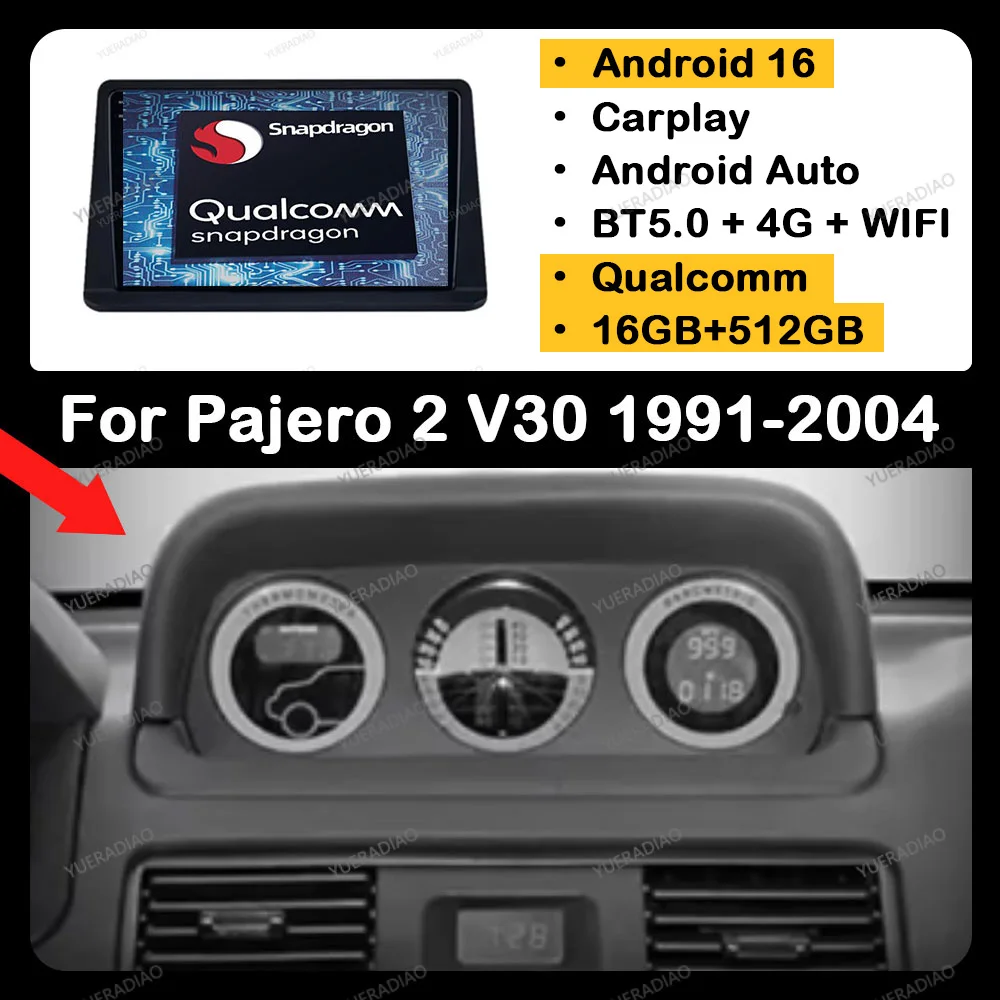 Android 16 Car Radio For Mitsubishi Pajero 2 V30 V40 V20 1991 - 2004 GPS NAVI QLED 4G LTE 5G WIFI Qualcomm 2DIN Head Unit BT
Android 16 Car Radio For Mitsubishi Pajero 2 V30 V40 V20 1991 - 2004 GPS NAVI QLED 4G LTE 5G WIFI Qualcomm 2DIN Head Unit BT