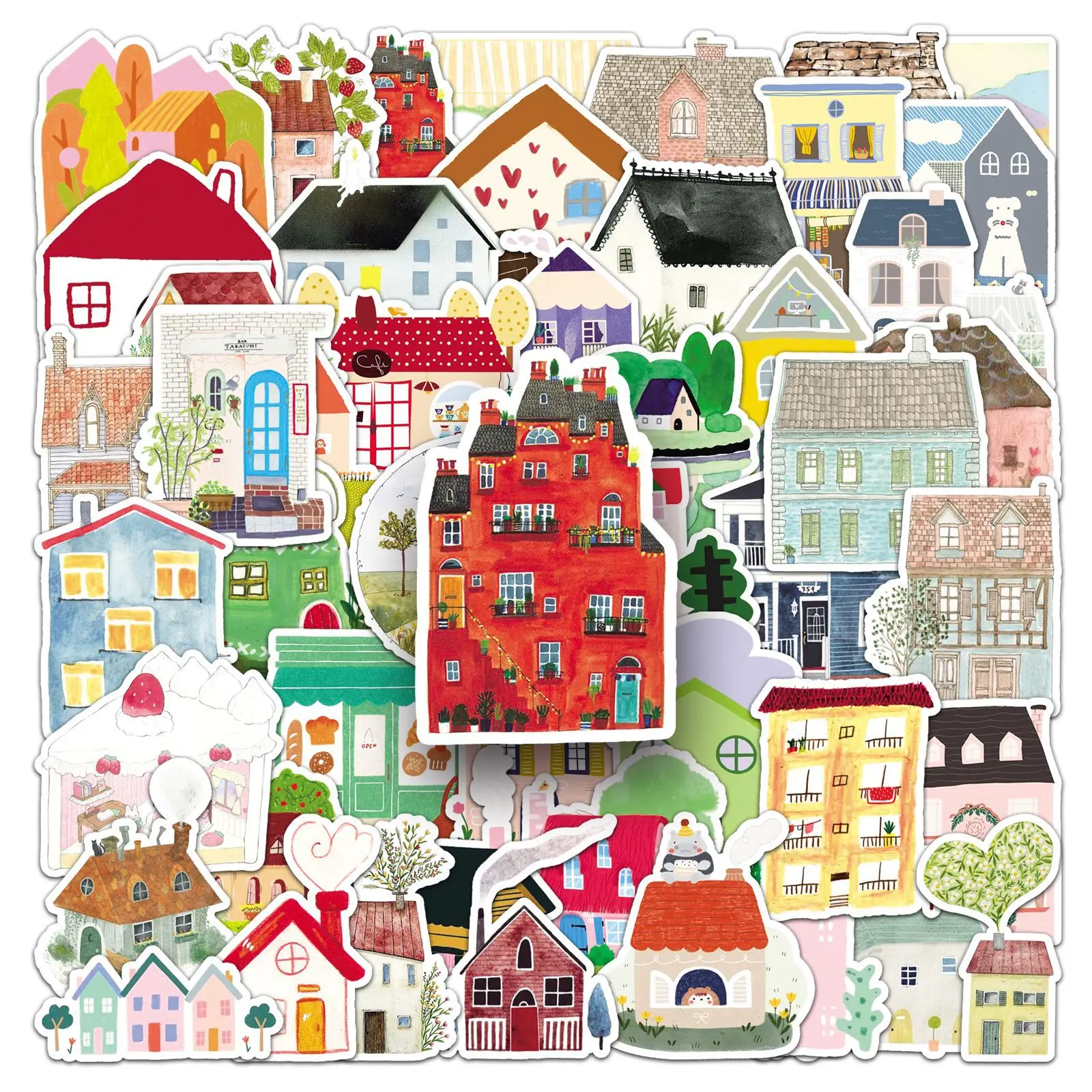 10/50PCS Hand drawn House Cartoon Cute Graffiti Decoratable Tent Water Cup Skateboard iPad Waterproof Stickers Kids Toy
10/50PCS Hand drawn House Cartoon Cute Graffiti Decoratable Tent Water Cup Skateboard iPad Waterproof Stickers Kids Toy