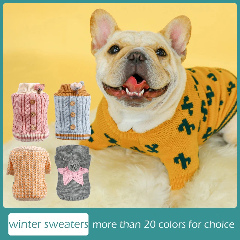 Knitting New Year Pet Dog Clothes Cartoon Printing Luxury Puppy Winter Clothing York Dog Sphinx Cat Christmas Sweater for Cats
Knitting New Year Pet Dog Clothes Cartoon Printing Luxury Puppy Winter Clothing York Dog Sphinx Cat Christmas Sweater for Cats