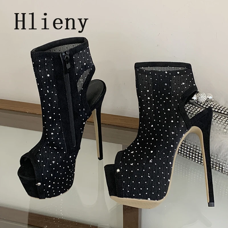 Hlieny Spring Sexy Mesh Hollow Out Crystal Platform High Heels Amkle Boots Sandals Women Peep Toe Nightclub Party Female Shoes
Hlieny Spring Sexy Mesh Hollow Out Crystal Platform High Heels Amkle Boots Sandals Women Peep Toe Nightclub Party Female Shoes