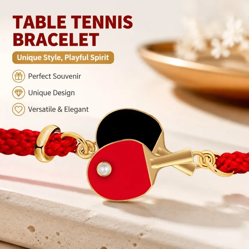 Table Tennis Bracelet Souvenir Women's Unique Personality Design Sense Jewelry Versatile Commemorative Gift
Table Tennis Bracelet Souvenir Women's Unique Personality Design Sense Jewelry Versatile Commemorative Gift