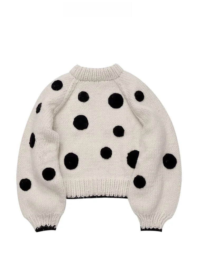 Late Autumn Paris Wave Dot Lantern Sve Sweater Design Knitwear round Ne ort Sle Commute Faion Winter Collection
Late Autumn Paris Wave Dot Lantern Sve Sweater Design Knitwear round Ne ort Sle Commute Faion Winter Collection