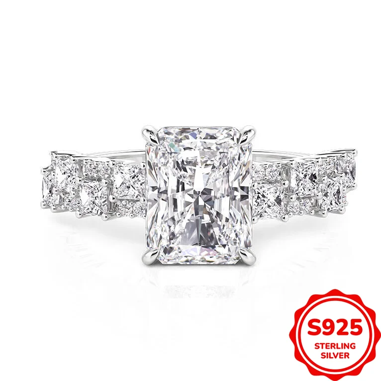 Personalized Luxury Authentic S925 Silver Square Four-claw Zircon Super Flash Exquisite Versatile Women's Wedding Ring
Personalized Luxury Authentic S925 Silver Square Four-claw Zircon Super Flash Exquisite Versatile Women's Wedding Ring