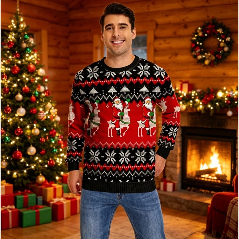 Men Women Christmas Crew Neck Pet Winter Holiday Element Knit Look Print Long Sleeve Sweatshirt Animal Graphic Casual Pullover
Men Women Christmas Crew Neck Pet Winter Holiday Element Knit Look Print Long Sleeve Sweatshirt Animal Graphic Casual Pullover