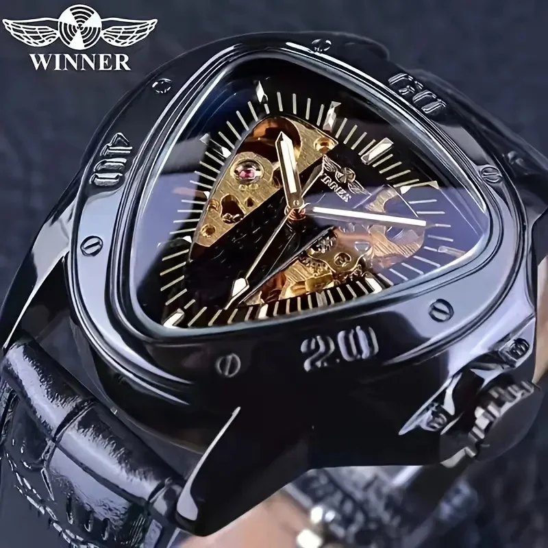 【Business Casual Luxury Top Choice】Men's Triangular Hollow Automatic Mechanical Watch, Light Luxury Business Style Shield Design, Luminous Waterproof Large Dial, Leather Strap Workplace Commuting Wristwatch, High-End Niche Men's Mechanical Watch, Popular
【Business Casual Luxury Top Choice】Men's Triangular Hollow Automatic Mechanical Watch, Light Luxury Business Style Shield Design, Luminous Waterproof Large Dial, Leather Strap Workplace Commuting Wristwatch, High-End Niche Men's Mechanical Watch, Popular