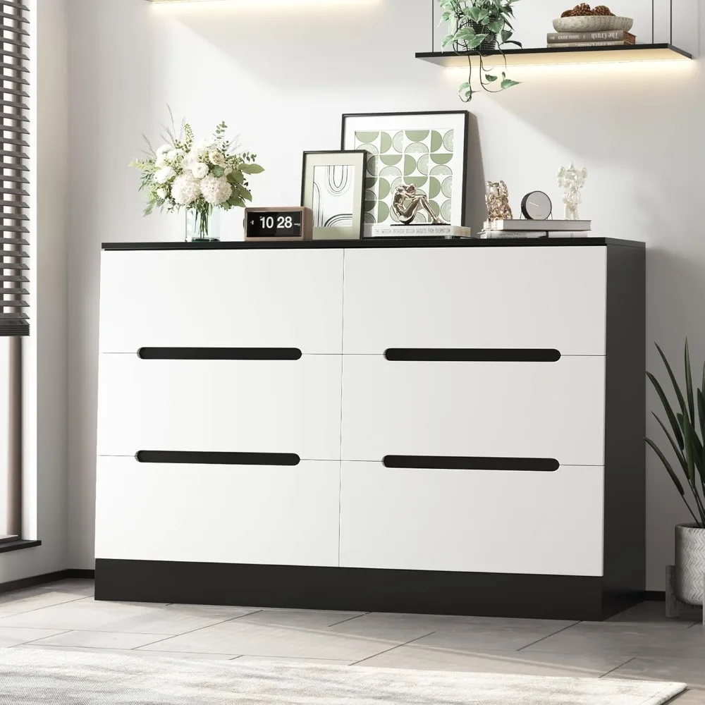 White Dresser with 6 Drawer, 47.2'' White Chest of Drawers for TV Stand, Modern Dresser Floor Storage Drawer Cabinet for Home
White Dresser with 6 Drawer, 47.2'' White Chest of Drawers for TV Stand, Modern Dresser Floor Storage Drawer Cabinet for Home