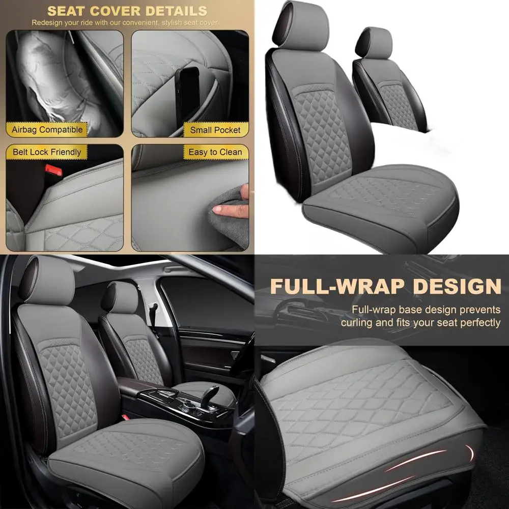 Custom Gray Leather Seat Covers for Dodge Models: Waterproof, 2-Pack, Partial Coverage
Custom Gray Leather Seat Covers for Dodge Models: Waterproof, 2-Pack, Partial Coverage