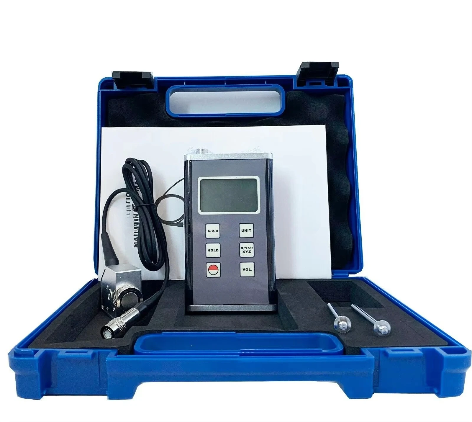 Digital Vibration Meter Vibrometer with Vibration Data Logger Accelerometer
Digital Vibration Meter Vibrometer with Vibration Data Logger Accelerometer