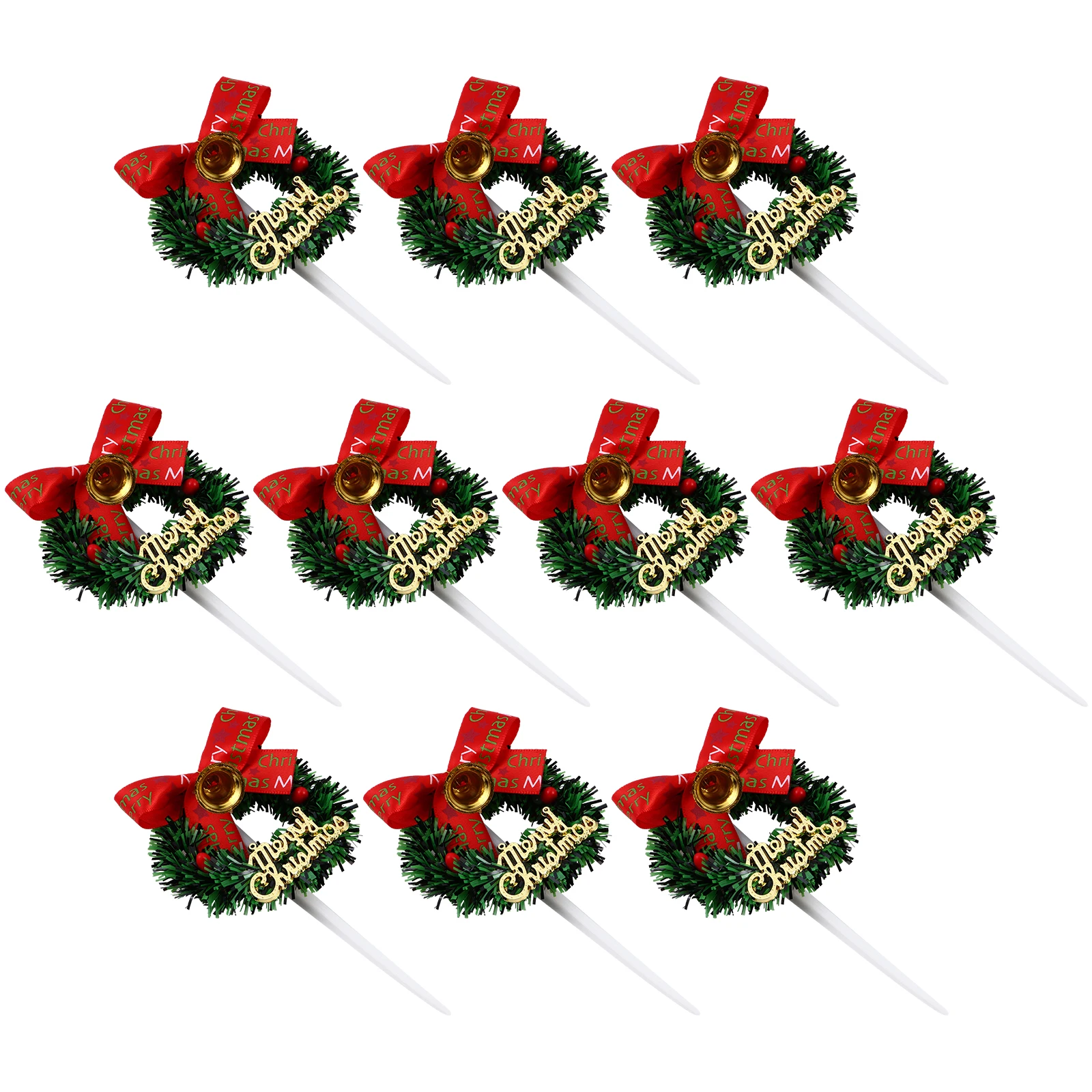 10 Pcs Christmas Cake Toppers Plastic Wreath Garland Decorations Party Supplies Dessert Picks Cake Decoration Holiday
10 Pcs Christmas Cake Toppers Plastic Wreath Garland Decorations Party Supplies Dessert Picks Cake Decoration Holiday