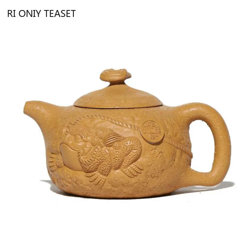 340ml Chinese Yixing Purple Clay Teapots Large Capacity Handmade Raw Ore Gold Section Mud Tea Pot Kettle Tradition Zisha Tea Set
340ml Chinese Yixing Purple Clay Teapots Large Capacity Handmade Raw Ore Gold Section Mud Tea Pot Kettle Tradition Zisha Tea Set