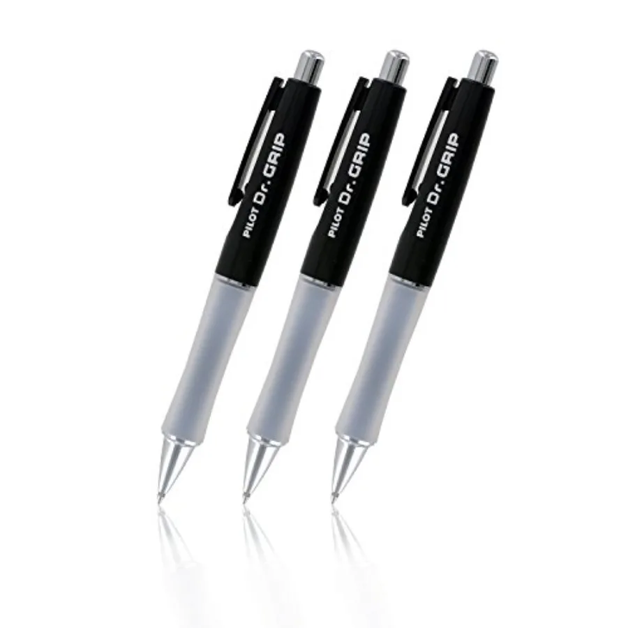 Dr.Grip Retractable Ball Point Pen, Medium Point, Black Ink - Pack of 3 Black
Dr.Grip Retractable Ball Point Pen, Medium Point, Black Ink - Pack of 3 Black