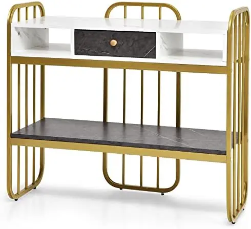 Console Table for Entryway, Sofa Table with Drawer, Shelf, Metal Frame, Narrow Long Sofa Side Tables for Living Room, Dining Ro
Console Table for Entryway, Sofa Table with Drawer, Shelf, Metal Frame, Narrow Long Sofa Side Tables for Living Room, Dining Ro