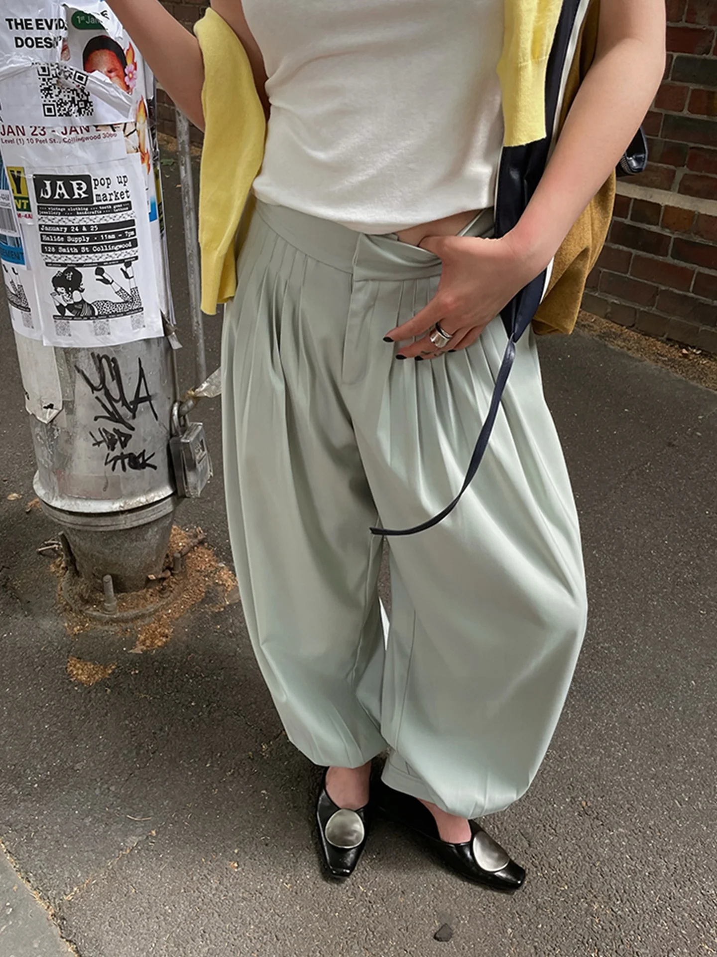 Mint een Lantern Pants Women's Faionable Blogger ey Pleated Slimming Casual High Waist Other Material Non-Stretch
Mint een Lantern Pants Women's Faionable Blogger ey Pleated Slimming Casual High Waist Other Material Non-Stretch