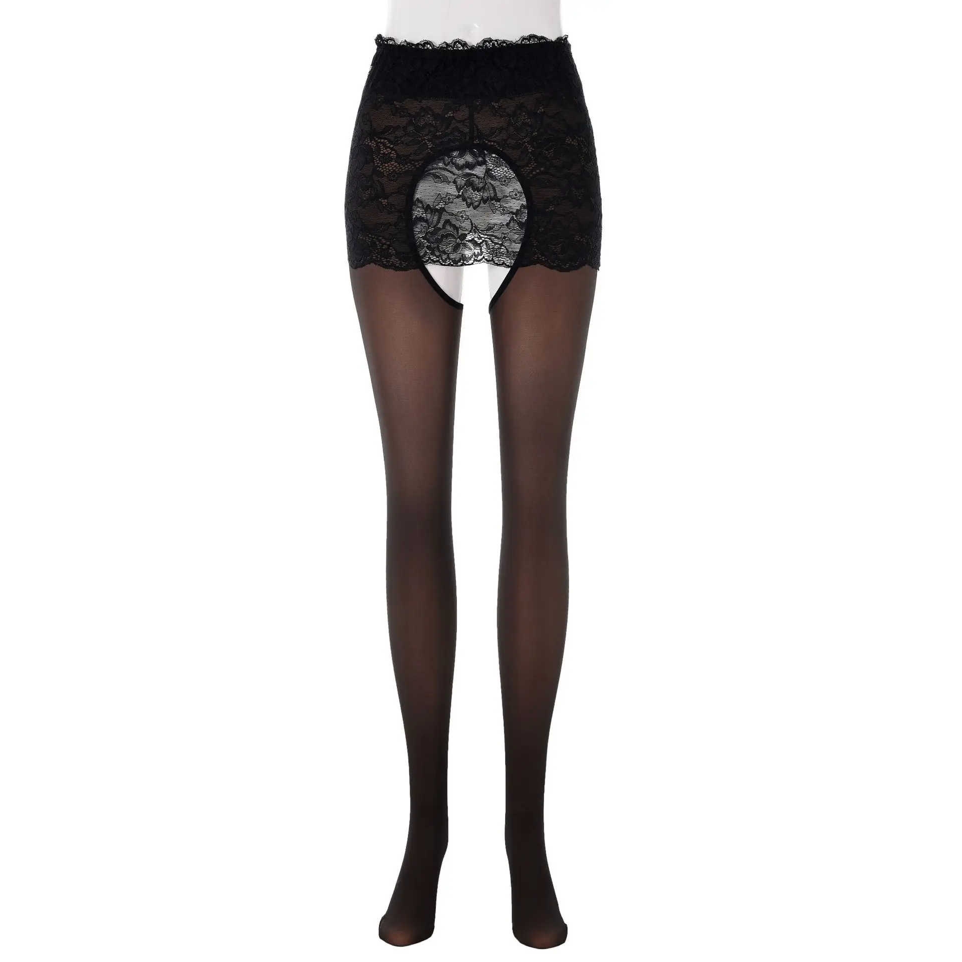 Autumn And Winter Black Silk Fleece-lined Leggings Sexy Lace Crotchless Warm Stockings Sheer Bare-leg Pantyhose Pure Desire 6JB8
Autumn And Winter Black Silk Fleece-lined Leggings Sexy Lace Crotchless Warm Stockings Sheer Bare-leg Pantyhose Pure Desire 6JB8