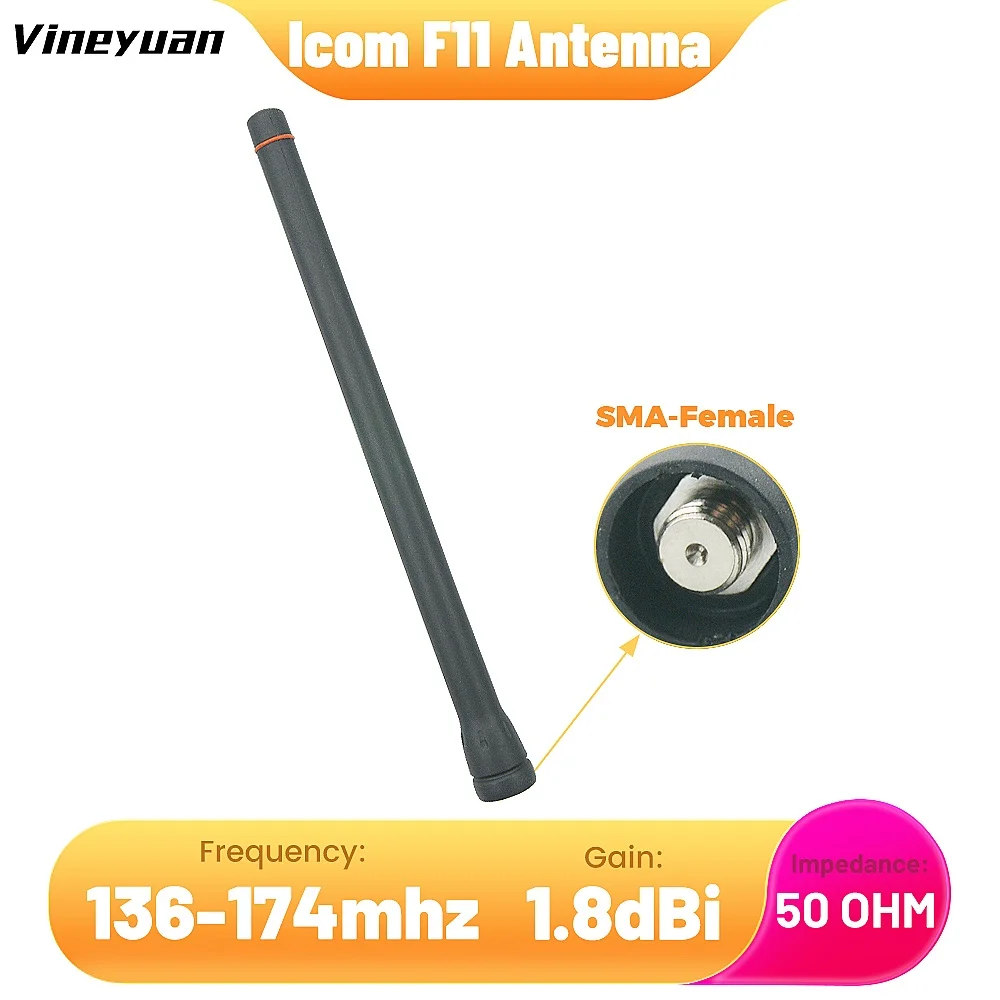 VHF Antenna Rubber High Gain Handheld Radio Antenna Walkie Talkie Radio Antenna for ICOM IC-F3 F11 F14 F15 F16 F3 IC-F3000 F3018
VHF Antenna Rubber High Gain Handheld Radio Antenna Walkie Talkie Radio Antenna for ICOM IC-F3 F11 F14 F15 F16 F3 IC-F3000 F3018