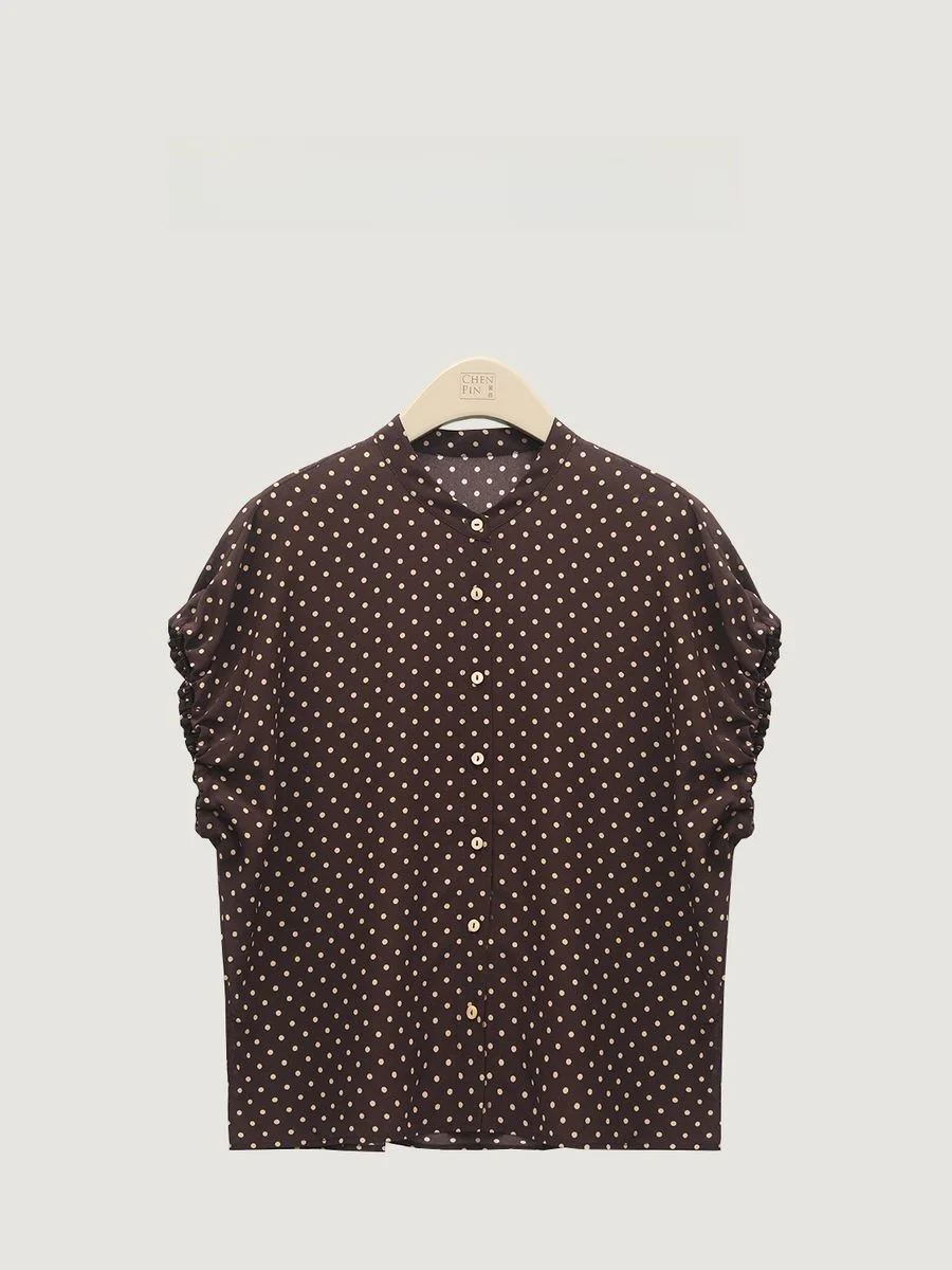 Весенняя новинка: Женская блузка Chunningping 2026 из 100% шелковой двойной марли, свободного кроя, с эффектом стройности, в горошек, простой стиль
Весенняя новинка: Женская блузка Chunningping 2026 из 100% шелковой двойной марли, свободного кроя, с эффектом стройности, в горошек, простой стиль
