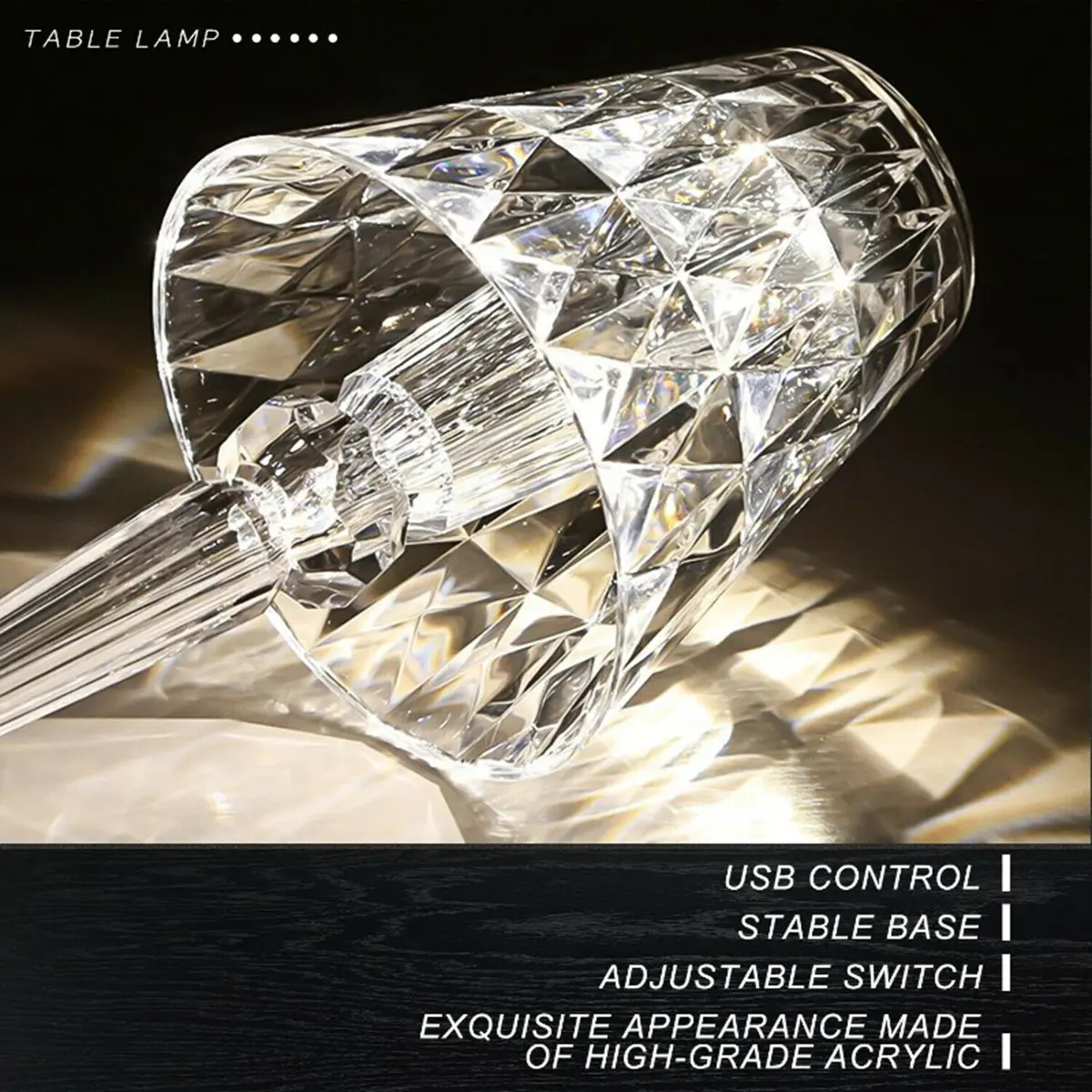 TFORU-Diamond Table Lamp Crystal LED Bar Table Lamp Rechargeable Touch Sensor Dimming Bedside Lamps For Bedroom Decor
TFORU-Diamond Table Lamp Crystal LED Bar Table Lamp Rechargeable Touch Sensor Dimming Bedside Lamps For Bedroom Decor