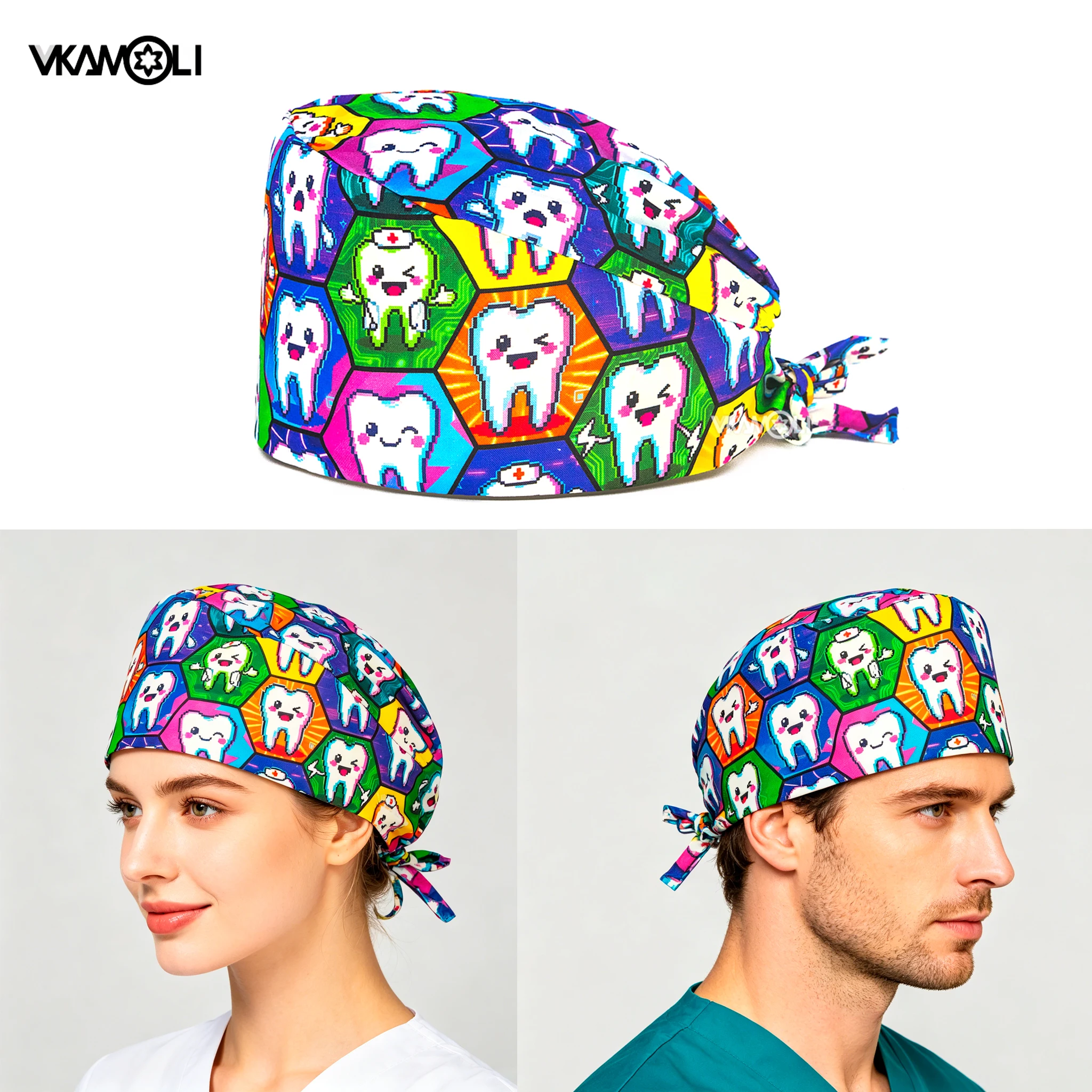 100% cotton adjustable size for both men and women Dental Printed scrub hats Dental Beauty Salon Work Hat
100% cotton adjustable size for both men and women Dental Printed scrub hats Dental Beauty Salon Work Hat