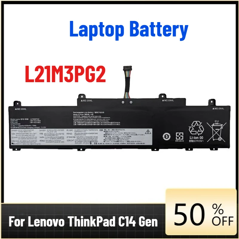 Laptop Battery for Lenovo ThinkPad C14 Gen 1 L21C3PG1 L21D3PG2 L21M3PG2
Laptop Battery for Lenovo ThinkPad C14 Gen 1 L21C3PG1 L21D3PG2 L21M3PG2