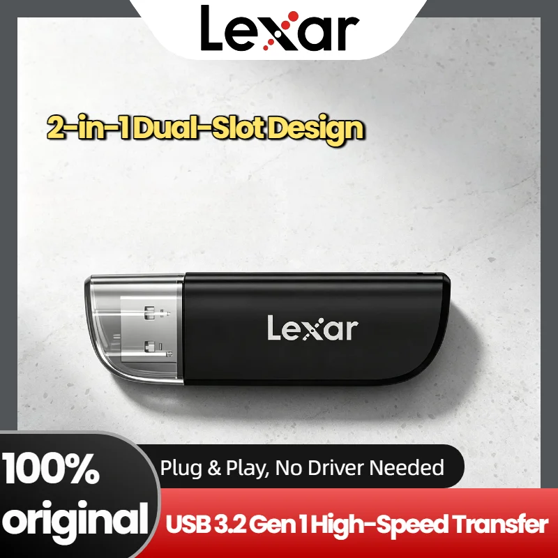 Lexar Micro SD Card Reader 2 in 1 Dual Card Slot USB 3.2 Gen 1 High Speed Read TF SD Memory Card RW300U for PC Laptop
Lexar Micro SD Card Reader 2 in 1 Dual Card Slot USB 3.2 Gen 1 High Speed Read TF SD Memory Card RW300U for PC Laptop