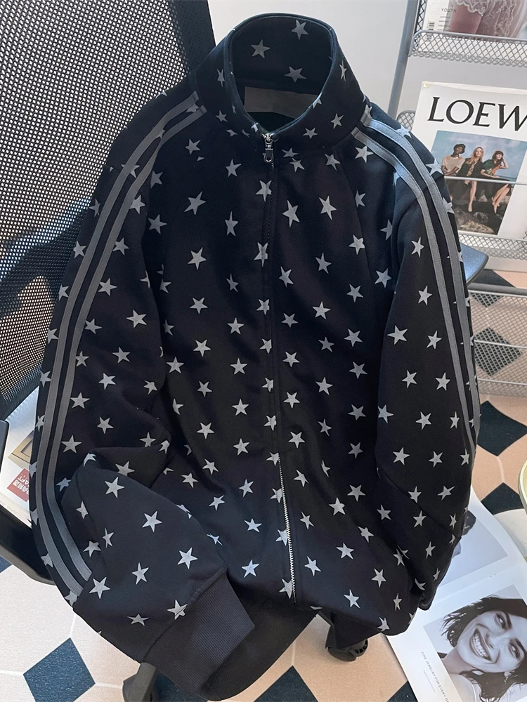 Off American College Sle Star Print Stand Collar Cardigan Women's Casual Chic Autumn Winter Long Sve Zipper Jaet
Off American College Sle Star Print Stand Collar Cardigan Women's Casual Chic Autumn Winter Long Sve Zipper Jaet