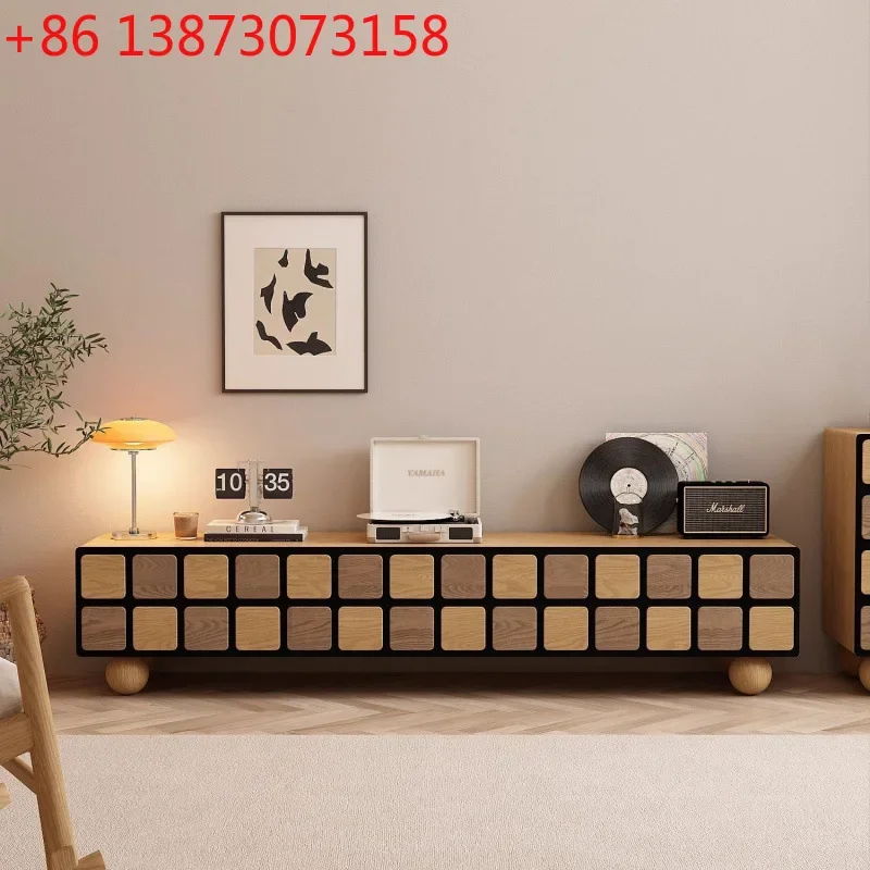 New all-solid wood log style color matching simple home TV cabinet
New all-solid wood log style color matching simple home TV cabinet