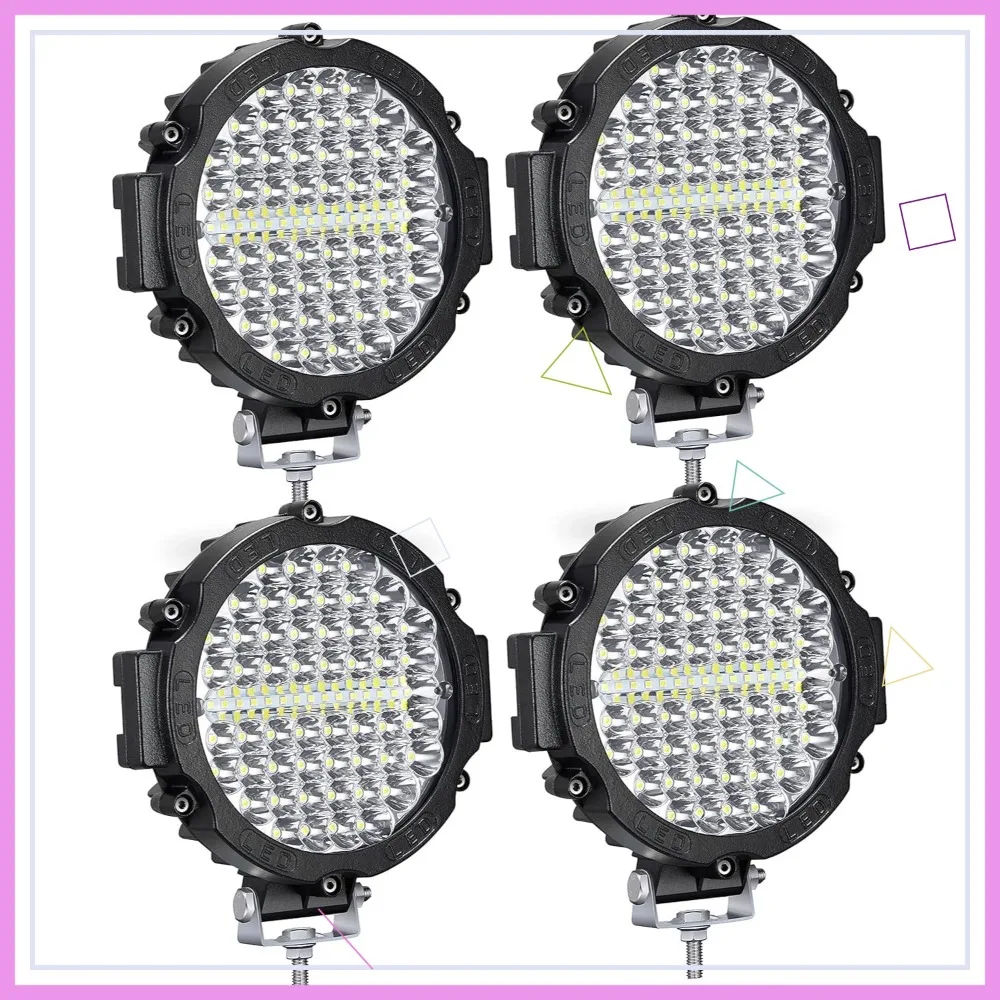 7" 210W LED Off Road Lights, 10000lm, 12V-60V Work Driving Pods for Truck, Boat, Golf Cart (4 Pack)
7" 210W LED Off Road Lights, 10000lm, 12V-60V Work Driving Pods for Truck, Boat, Golf Cart (4 Pack)