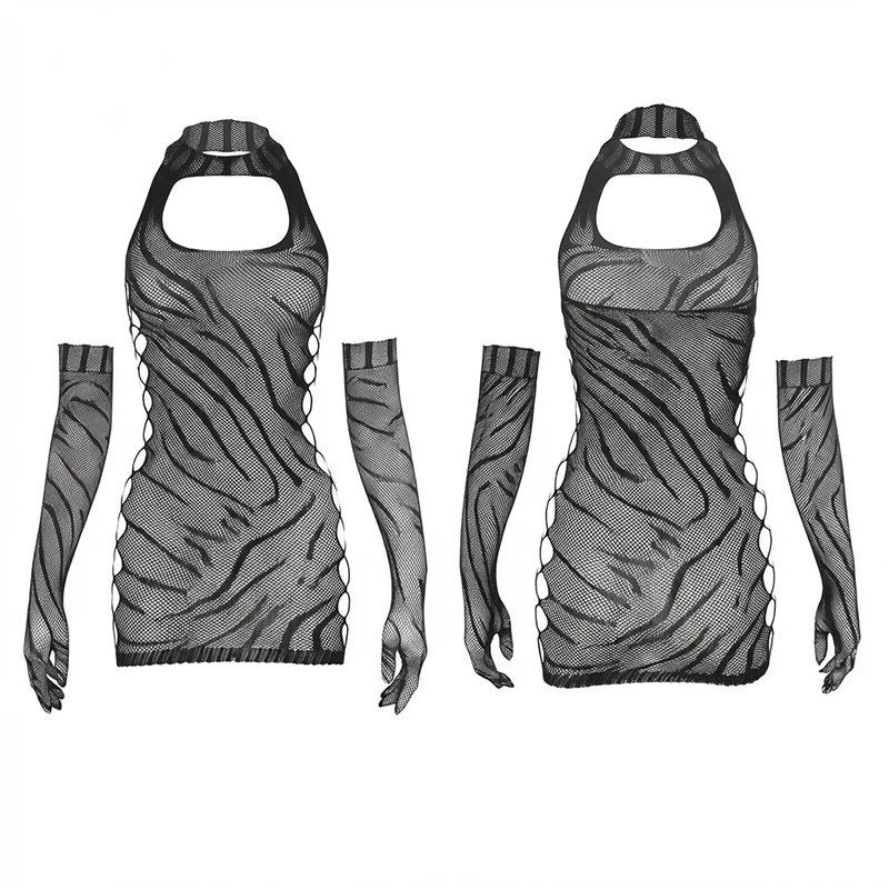 Women's See-through Mesh Sexy Lingerie Set Includes Long Gloves Suspenders Backless Tight Dress Set Date Passion Mesh Lingerie
Women's See-through Mesh Sexy Lingerie Set Includes Long Gloves Suspenders Backless Tight Dress Set Date Passion Mesh Lingerie