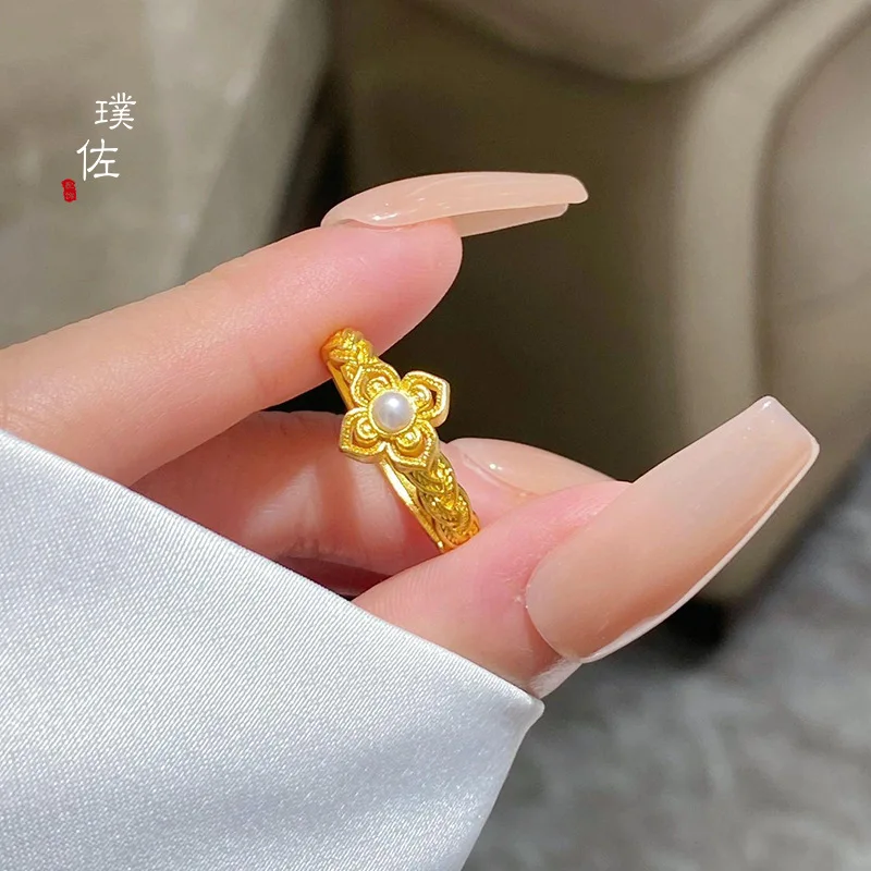 The same 24kplating ruyi filigree pearl opening ring in the A store is light luxury, exquisite and fashionable, and a gift for
The same 24kplating ruyi filigree pearl opening ring in the A store is light luxury, exquisite and fashionable, and a gift for