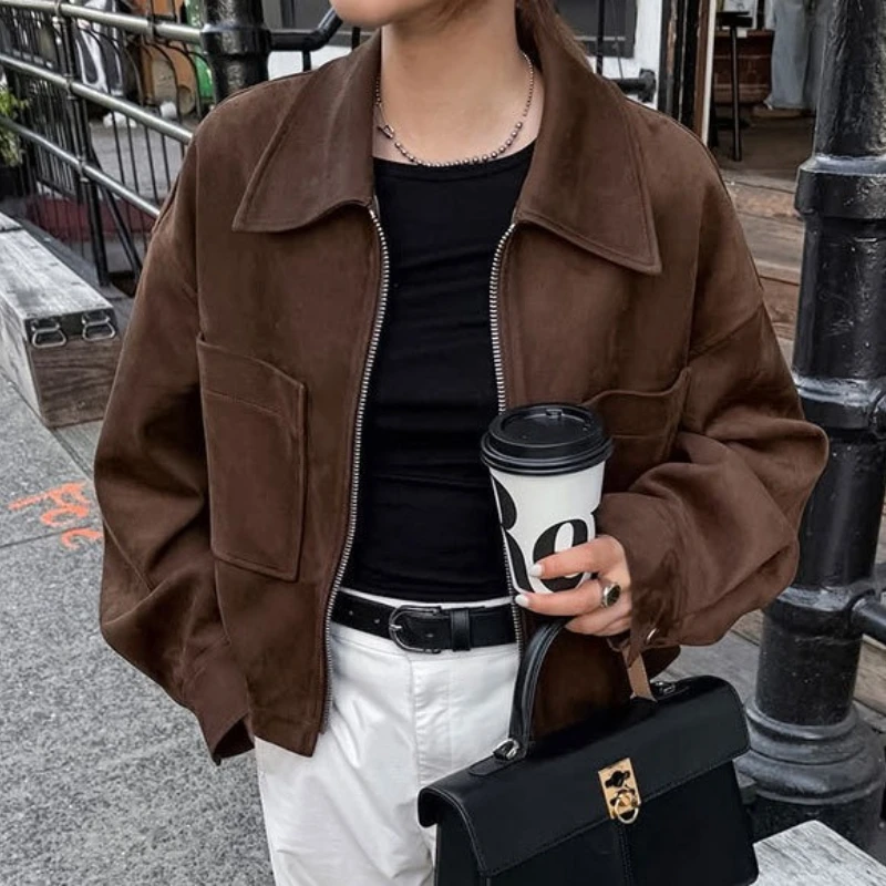 Tornova Fashion Short Jacket Coat Women's Casual Solid Suede Full Sleeve Zipper Coat 2025 Lady Autumn Chic High Street Outwear
Tornova Fashion Short Jacket Coat Women's Casual Solid Suede Full Sleeve Zipper Coat 2025 Lady Autumn Chic High Street Outwear
