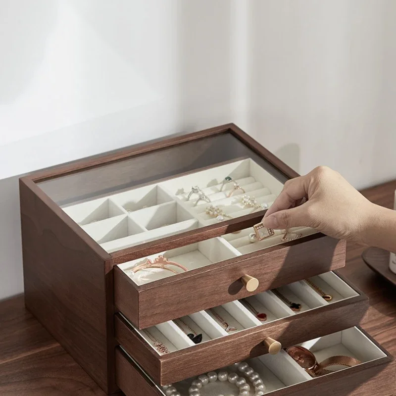 Wooden Jewelry Box, Multi-Layer Necklace Holder, Large Capacity Storage, Desk Organizer Container, Jewelry Display Case
Wooden Jewelry Box, Multi-Layer Necklace Holder, Large Capacity Storage, Desk Organizer Container, Jewelry Display Case