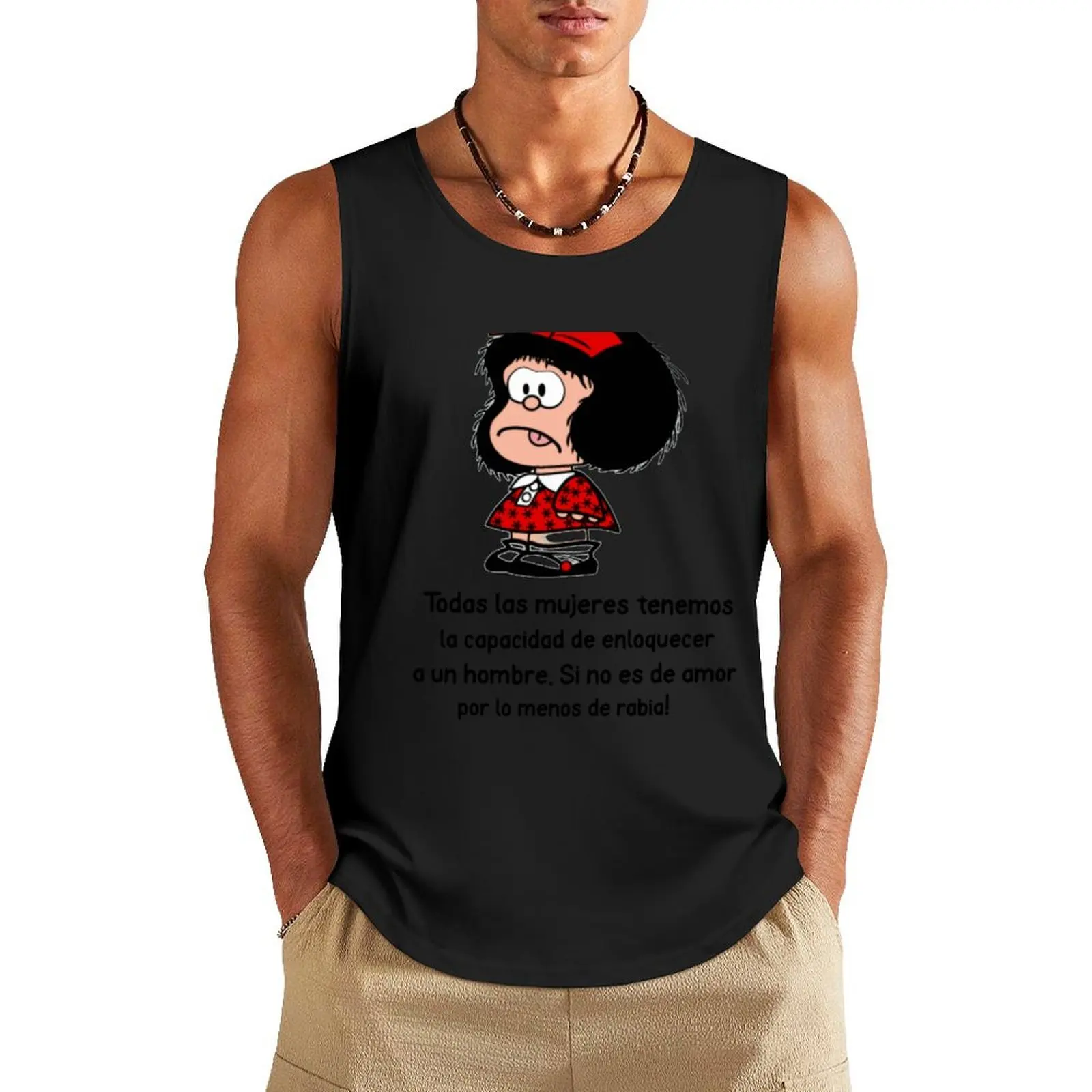 Todas las mujeres and Mafalda Tank Top gym accessories men Sports clothing t-shirt for men Men's sleeveless t-shirt
Todas las mujeres and Mafalda Tank Top gym accessories men Sports clothing t-shirt for men Men's sleeveless t-shirt