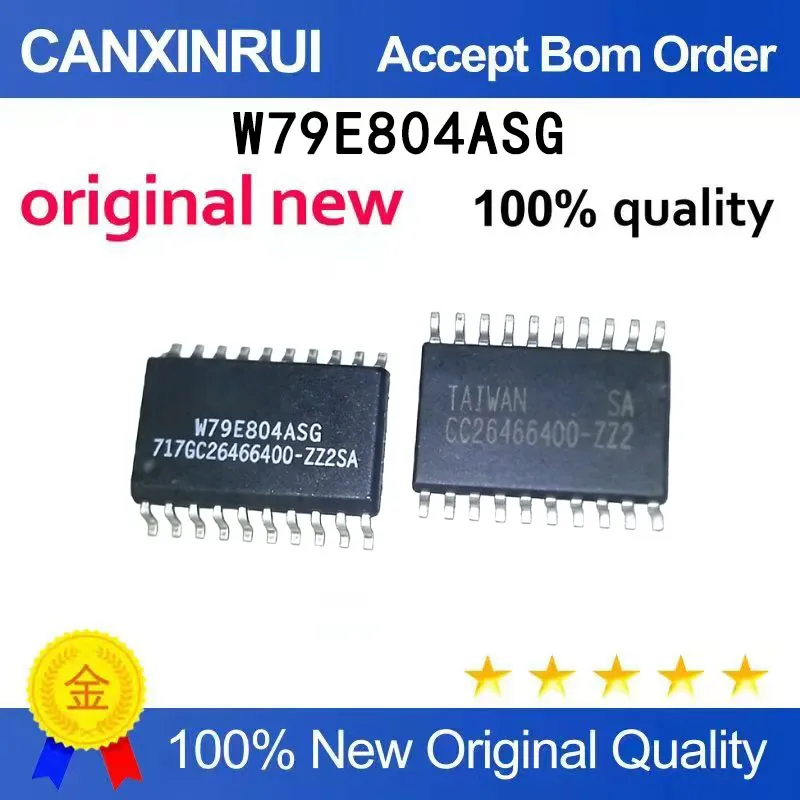 (5-100 pieces)Brand new original W79E804ASG SOP
(5-100 pieces)Brand new original W79E804ASG SOP