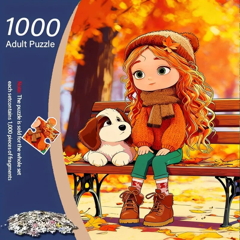 1000pcs Autumn Girl & Dog Puzzle | Portable Jigsaw, High-Quality Cardboard, Stress-Relieving Fun for Adults & Family, Ideal fo
1000pcs Autumn Girl & Dog Puzzle | Portable Jigsaw, High-Quality Cardboard, Stress-Relieving Fun for Adults & Family, Ideal fo