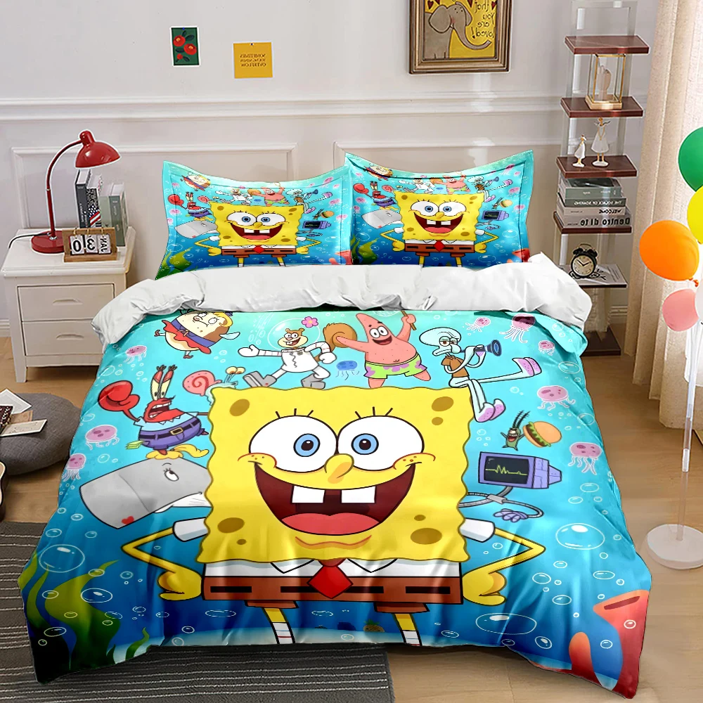 3PC Cute Cartoon SpongeBob Printed Bedding Set 1 Duvet Cover, 2 Pillowcases Boys Girls Children Luxury Gifts Multiple Sizes
3PC Cute Cartoon SpongeBob Printed Bedding Set 1 Duvet Cover, 2 Pillowcases Boys Girls Children Luxury Gifts Multiple Sizes