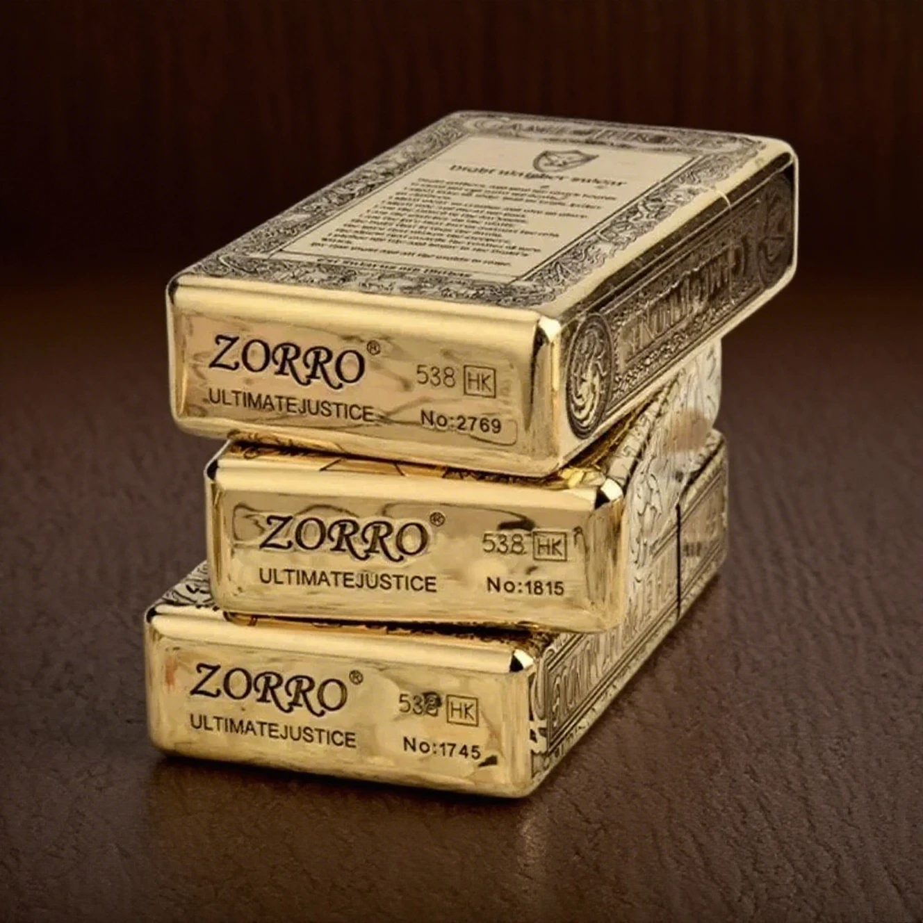 Zorro 538 narrow machine-mounted brass lamp oil lighter retro engraved brass lighter men's smoking tools gift collection
Zorro 538 narrow machine-mounted brass lamp oil lighter retro engraved brass lighter men's smoking tools gift collection