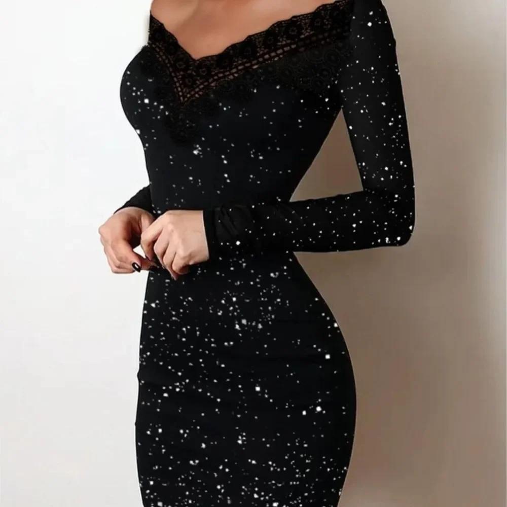 Women's Fashion Slim Fit Hot Silver Off Shoulder V-Neck Wrap Hip Sequins Black Mesh Dress Evening Dress
Women's Fashion Slim Fit Hot Silver Off Shoulder V-Neck Wrap Hip Sequins Black Mesh Dress Evening Dress