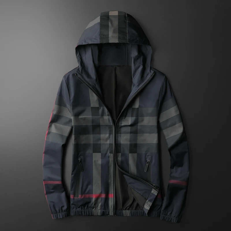 New Korean Style Fashionable Striped Jacket, High-quality Hooded Zipper Jacket, Men's Slim Fit Jacket Chaquetas Hombre
New Korean Style Fashionable Striped Jacket, High-quality Hooded Zipper Jacket, Men's Slim Fit Jacket Chaquetas Hombre