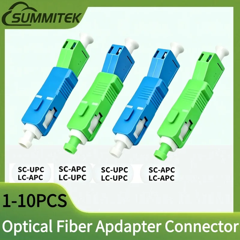 SUMMITEK SC APC Male to LC UPC Female Fiber Optic Adapter Fiber Connector Singlemode Suitable for Fiber FTTH Cable Tester
SUMMITEK SC APC Male to LC UPC Female Fiber Optic Adapter Fiber Connector Singlemode Suitable for Fiber FTTH Cable Tester