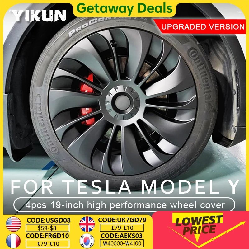 4PCS 19 Inch Wheel Cover for Tesla Model Y Performance Replacement Automobile Hubcap Full Rim Cover Car Accessories 2018-2024
4PCS 19 Inch Wheel Cover for Tesla Model Y Performance Replacement Automobile Hubcap Full Rim Cover Car Accessories 2018-2024