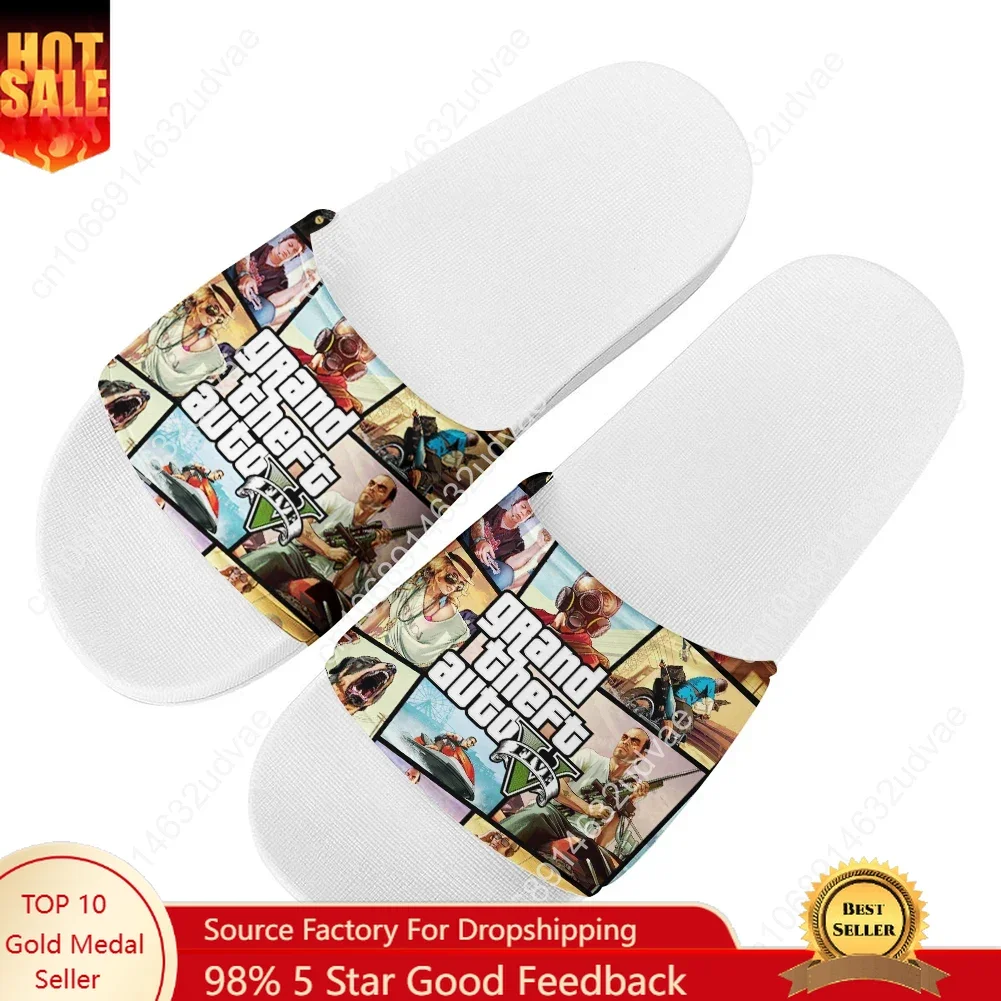Grand Theft Auto Gta 5 Gta5 Slippers Home Water Shoes Men Women Teenagers Beach Pool Sandals Custom Made Summer Slipper
Grand Theft Auto Gta 5 Gta5 Slippers Home Water Shoes Men Women Teenagers Beach Pool Sandals Custom Made Summer Slipper