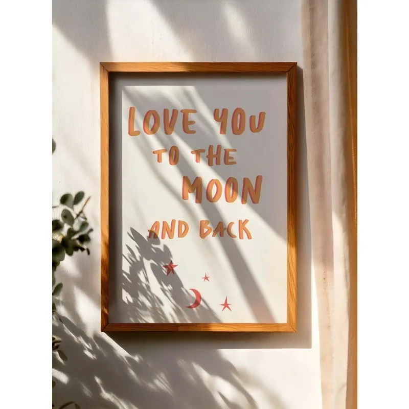 Love You To The Moon and Back Wall Art Poster, Modern Romantic Art for Valentine, Frameless Canvas Print for Bedroom Decortions
Love You To The Moon and Back Wall Art Poster, Modern Romantic Art for Valentine, Frameless Canvas Print for Bedroom Decortions