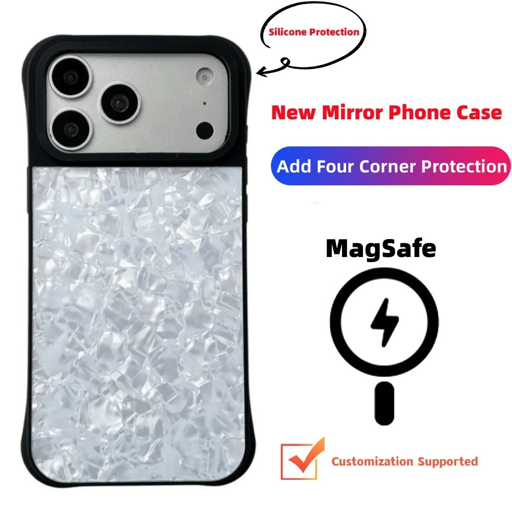 New Four Corner Anti Drop Fritillary Mirror Magnetic Phone Case For iPhone 17Air 14 15 16 17 Pro Max 16Plus 16 17Pro For MagSafe
New Four Corner Anti Drop Fritillary Mirror Magnetic Phone Case For iPhone 17Air 14 15 16 17 Pro Max 16Plus 16 17Pro For MagSafe