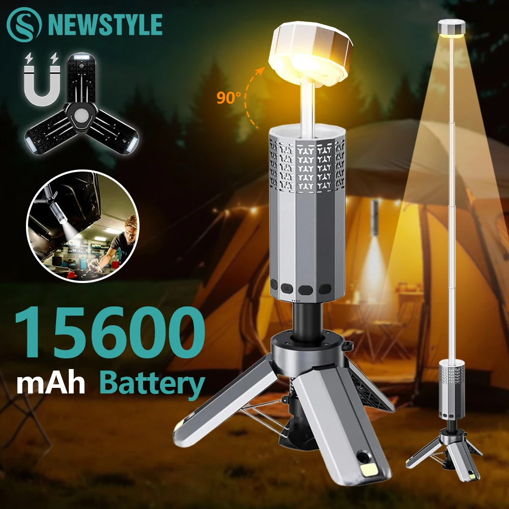15600mAh Rechargeable Camping Lantern Telescopic LED Flashlight with Magnetic Base Waterproof Camping Light Emergency Travel
15600mAh Rechargeable Camping Lantern Telescopic LED Flashlight with Magnetic Base Waterproof Camping Light Emergency Travel