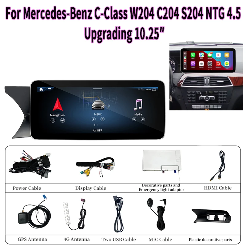 For Mercedes-Benz C-Class W204 S204 C204 NTG 4.5 /4.7 Android Auto Wireless Mirroring Full Screen Navigation Google Maps
For Mercedes-Benz C-Class W204 S204 C204 NTG 4.5 /4.7 Android Auto Wireless Mirroring Full Screen Navigation Google Maps