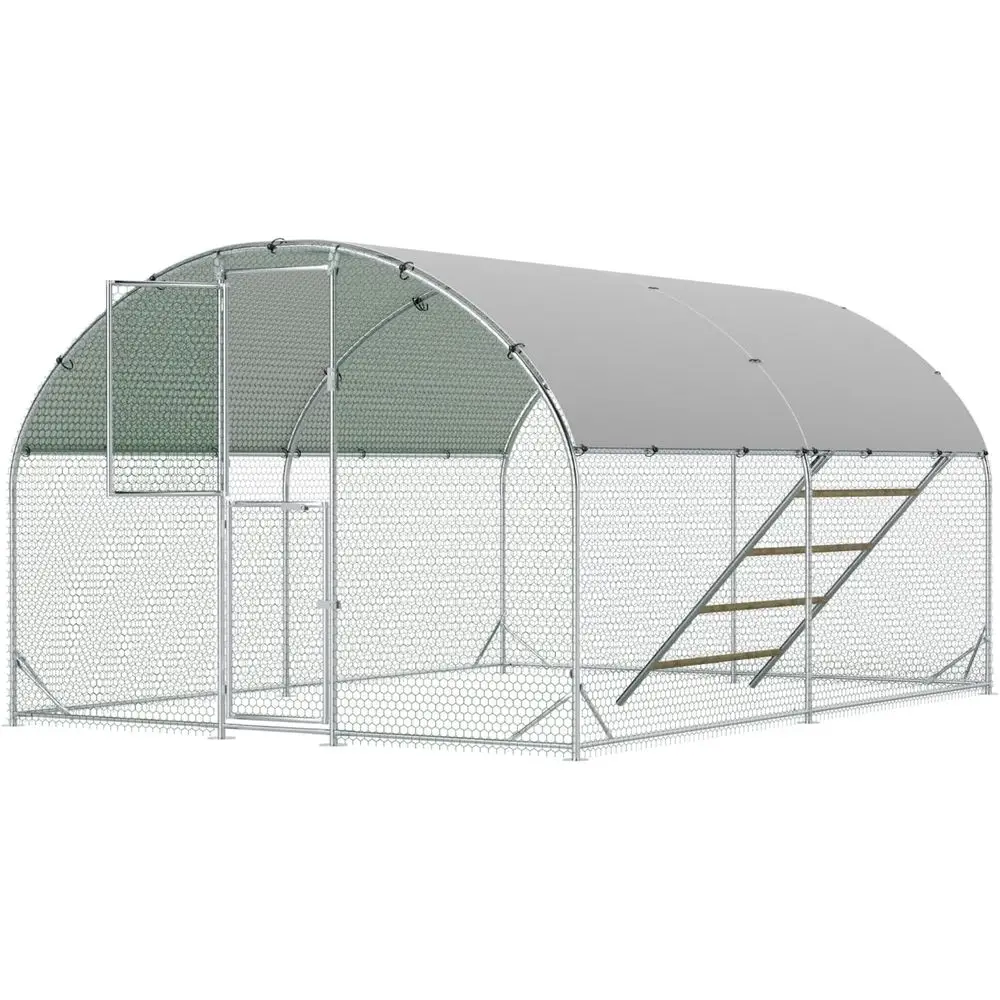 Просторный курятник 10''x13''x6.5'' футов с дверцей для кормления, УФ-защитным покрытием крыши и проходной конструкцией для птицы и кроликов
Просторный курятник 10''x13''x6.5'' футов с дверцей для кормления, УФ-защитным покрытием крыши и проходной конструкцией для птицы и кроликов