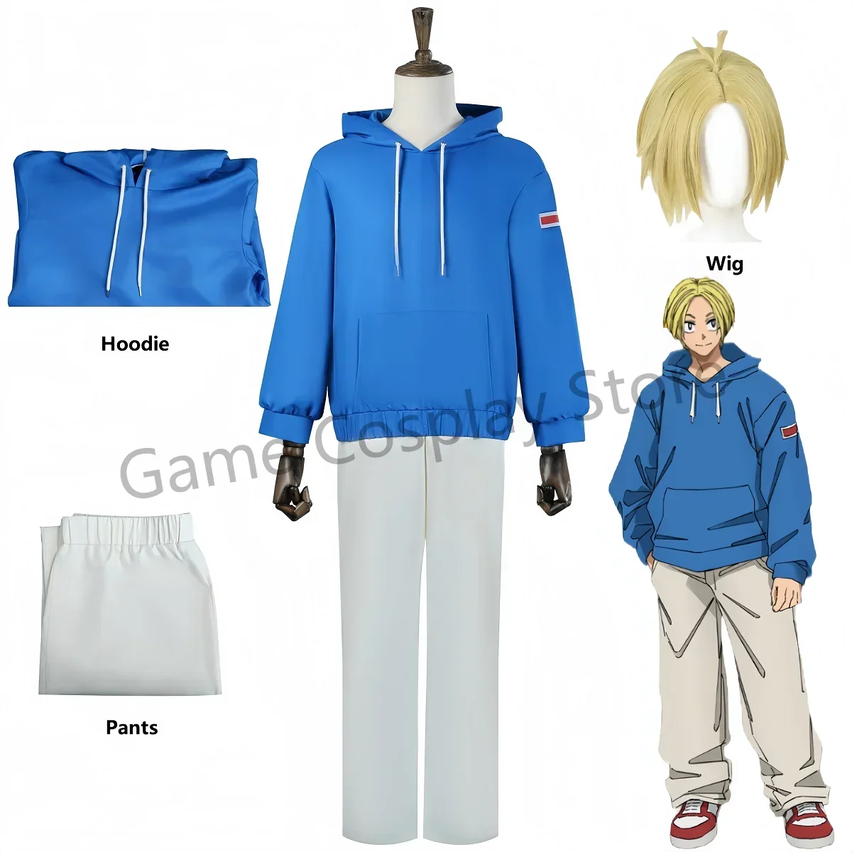 Anime Shin Asakura Cosplay Costume Uniform Blue Hoodie Pants Shin Asakura Wig Halloween Carnival Party Men Clothes
Anime Shin Asakura Cosplay Costume Uniform Blue Hoodie Pants Shin Asakura Wig Halloween Carnival Party Men Clothes